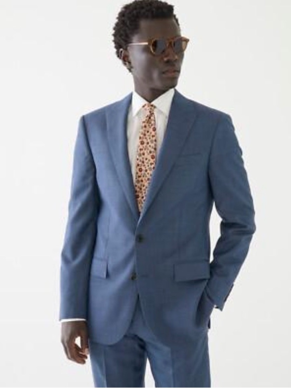 J.Crew Ludlow Slim Italian Wool Suit Harbor Blue 42R 32x32